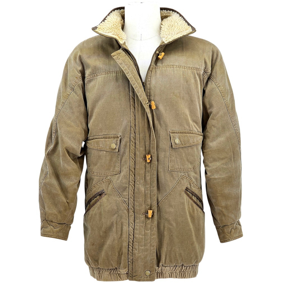 Americana Workwear Andy Johns Sherpa Lined Field Jacket Men M tan Ranch Coat - Picture 4 of 13